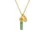 Green Tourmaline Pendant And Initial Necklace, thumbnail 3 of 4