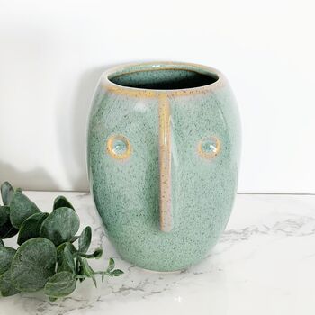 Small Ceramic Face Vase, 3 of 3