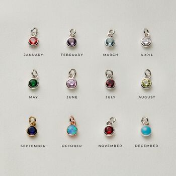 Birthstone Charm Station Necklace, 6 of 10