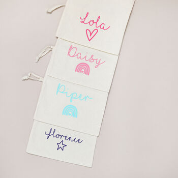 Personalised Cotton Drawstring Bag, 6 of 8