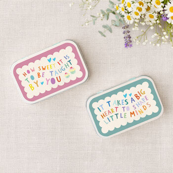 Personalised Thank You Teacher Slogan Gift Tin, 4 of 6