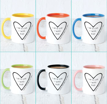 Personalised So Glad I Swiped Right Mug, 4 of 8