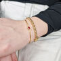 Garnet January Birthstone Gold Plated Bangle, thumbnail 5 of 5