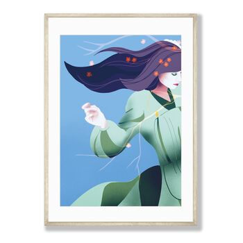 Woman In Olive Illustrated Art Print, 2 of 6
