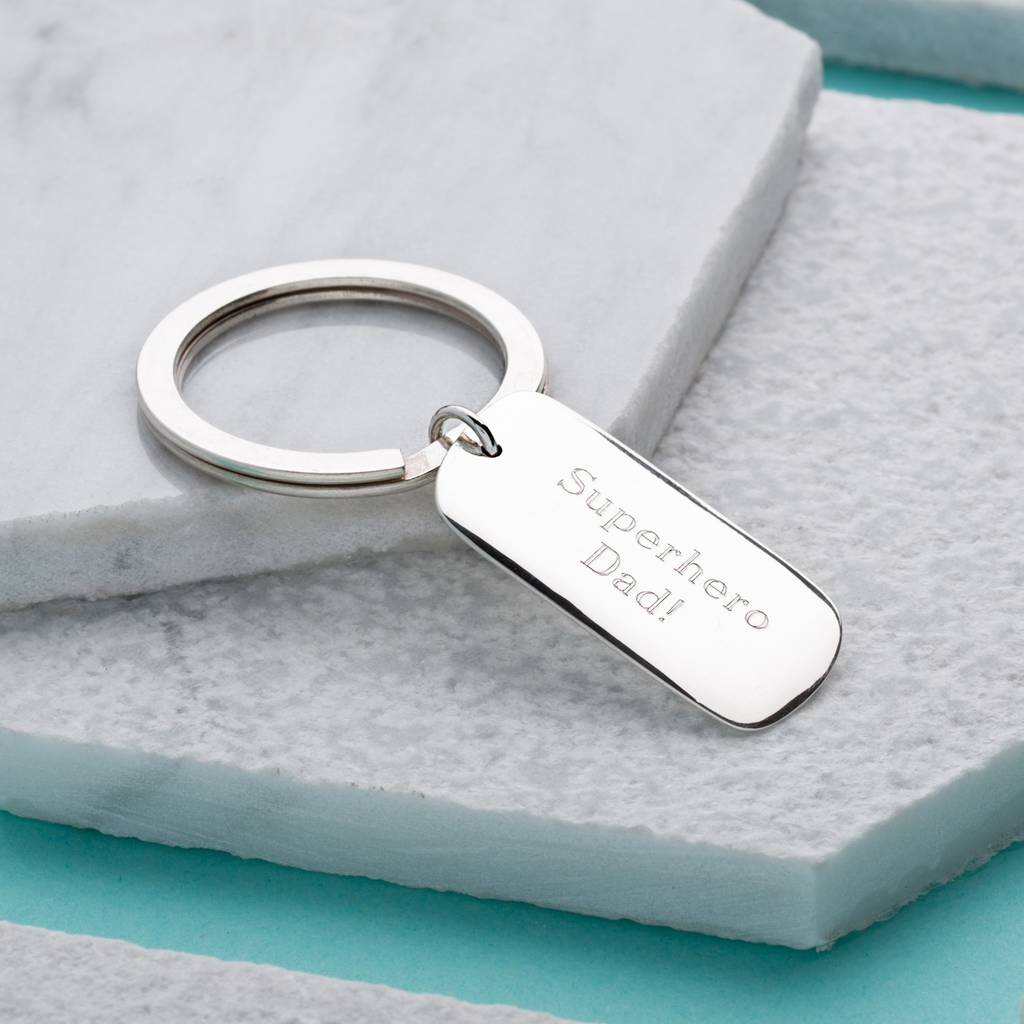 Sterling Silver Engraved Key Ring By Lily Charmed | notonthehighstreet.com