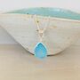 Sterling Silver Semi Precious Blue Gemstone Necklace, thumbnail 3 of 5