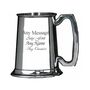 Personalised Engraved Plain Pewter Tankard 10oz, thumbnail 1 of 4