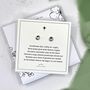 Christmas Poem Sterling Silver Love Heart Stud Earrings, thumbnail 3 of 8