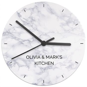 Personalised Marble Effect Clock, 3 of 4