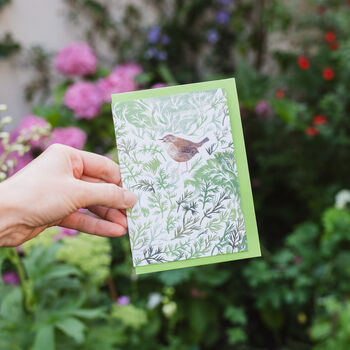 Chamomile Wren Greetings Card / Notelet, 2 of 7