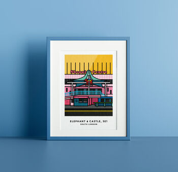Elephant And Castle Colourful Illustration Print, 2 of 5