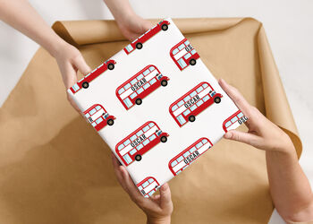 Personalised London Bus Wrapping Paper, 2 of 3