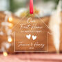 Our First Home Personalised Acrylic Bauble Christmas Gift, thumbnail 4 of 6