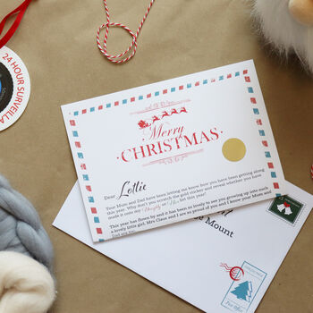 Personalised Letter From Santa With Santa Camera Bauble, 3 of 6