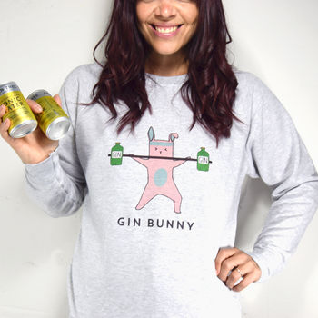 'Gin Bunny' Women's Sweatshirt, 3 of 4