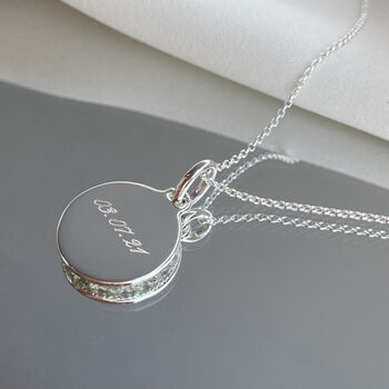 Personalised Sterling Silver Diamond Necklace, 2 of 9