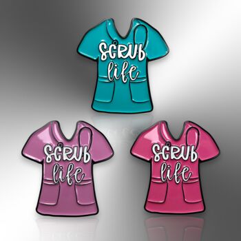 Hospital Scrubs In A Choice Of Colours Enamel Brooch Lapel Pin Badge, Ideal Gift For Doctors, Nurses, Medical Staff, Students And Surgeons, 4 of 9
