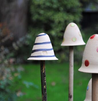 Set Of Three Mushroom Toadstool Cane Toppers, 4 of 9