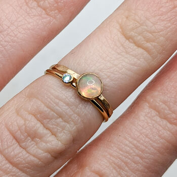 Gold Filled Opal Stacking Ring, 4 of 5