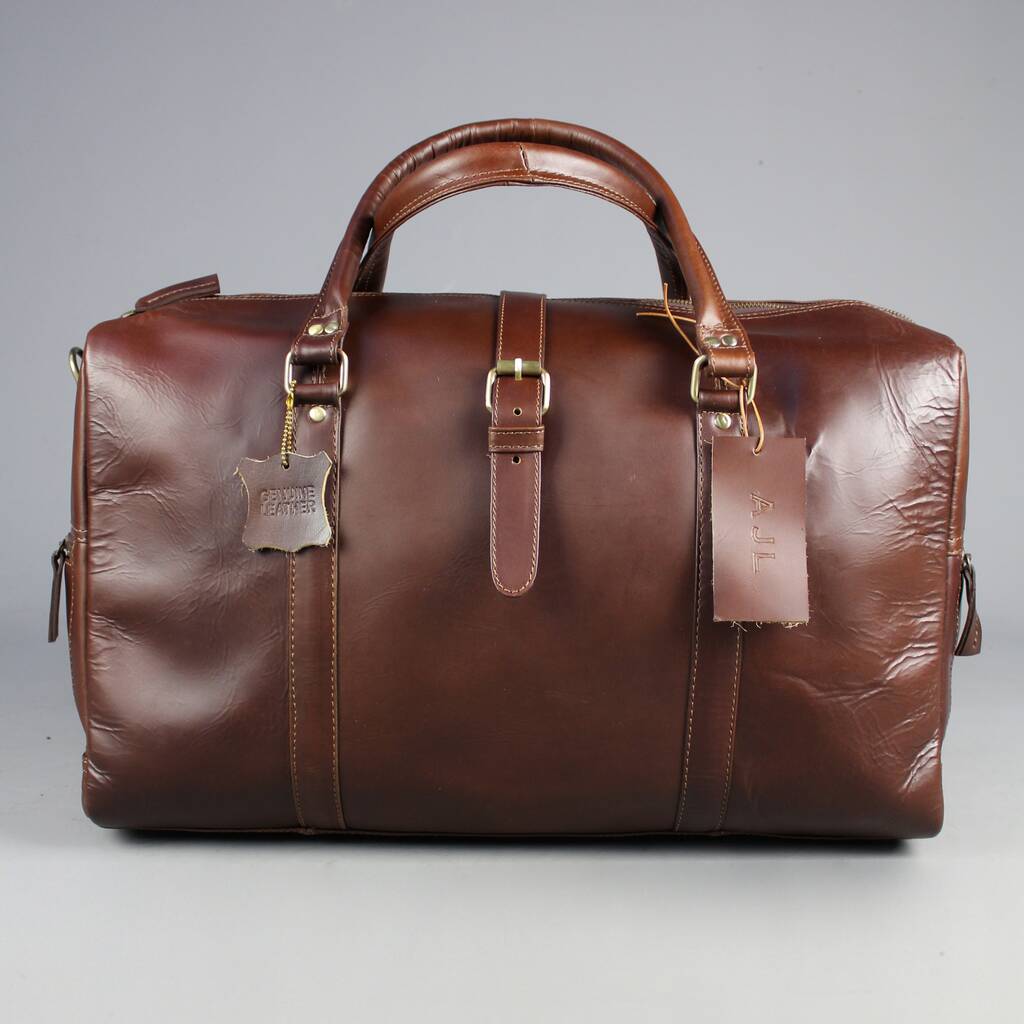 'explorer' Eco Friendly Leather Weekend Bag By Vintage Child ...