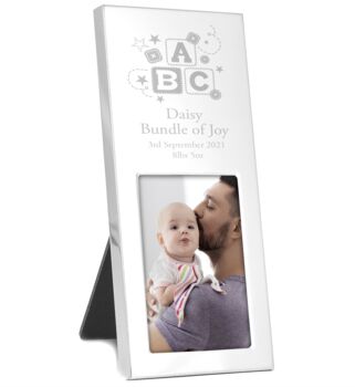 Personalised Abc Silver Photo Frame, 2 of 3