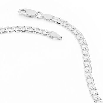 Sterling Silver Curb Chain Necklace Four.3mm 20 Inches, 4 of 5