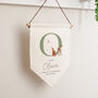 Woodland Animals Child's Initial Hanging Flag, thumbnail 1 of 3