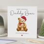 Personalised Daddy Bear Christmas Card For Dad, thumbnail 1 of 7