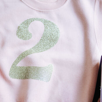 Glitter Number Children's Birthday Jumper, 4 of 9