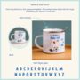 Personalised Enamel Mug – Footie Shirt And Goal Post Design, thumbnail 6 of 6