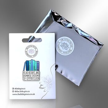 Anti Oppression Advocacy Lapel Pin, Gift For Book Lover, 5 of 8