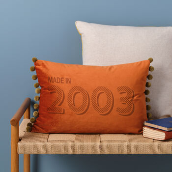 Personalised 21st Birthday Velvet Cushion, 6 of 8