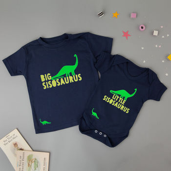 Little And Big Sibling Dinosaur T Shirts, 5 of 5
