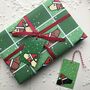 Traditional Dog Themed Christmas Wrapping Paper Set, thumbnail 1 of 4