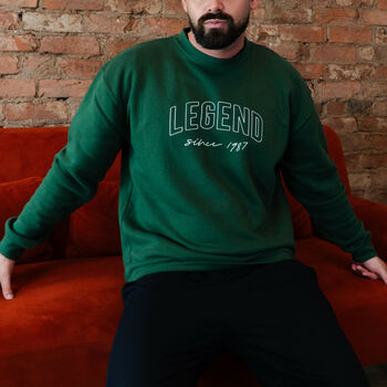 Unisex Personalised Legend Since Varsity Sweatshirt, 2 of 7