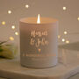 Wife Wedding Anniversary Gift Personalised Candle, thumbnail 2 of 10