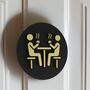 Dining Room/ Kitchen Door Sign In Matte Black Acrylic With Raised Design, thumbnail 4 of 4