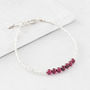January Birthstone Bracelet With Personalised Tag, thumbnail 3 of 11