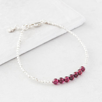 January Birthstone Bracelet With Personalised Tag, 3 of 11