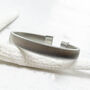 Vertical Stripes Stainless Steel Open Bracelet Mens Gift, thumbnail 4 of 7