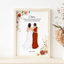 Personalised Bridesmaid Thank You Floral Print, thumbnail 1 of 6