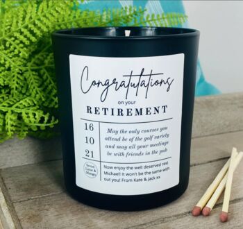 Personalised Congratulations On Your Retirement Candle, 3 of 11