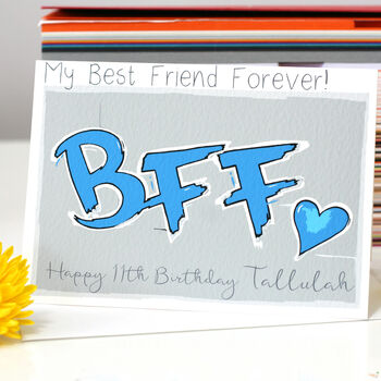 Personalised Acronym Bff Best Friend Card, 5 of 9