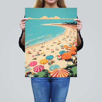 Sun Sand Sea Cove Bright Beach Fun Wall Art Print, 2 of 6