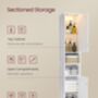 Tall Bathroom Cabinet With Lights Narrow Storage Unit, thumbnail 6 of 12
