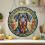 Doberman Stained Glass Effect Suncatcher, thumbnail 5 of 5