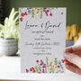 Wildflower Recycled Paper Plantable Wedding Invitations, thumbnail 11 of 12