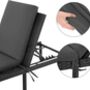 Reclining Sun Lounger With Cushioned Mattress, thumbnail 4 of 8