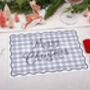 Christmas Placemats With Blue Gingham Design, thumbnail 1 of 3