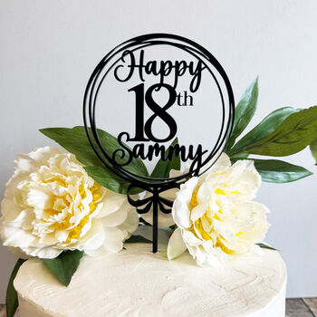 Personalised 18th Birthday Acrylic Cake Topper, 2 of 6